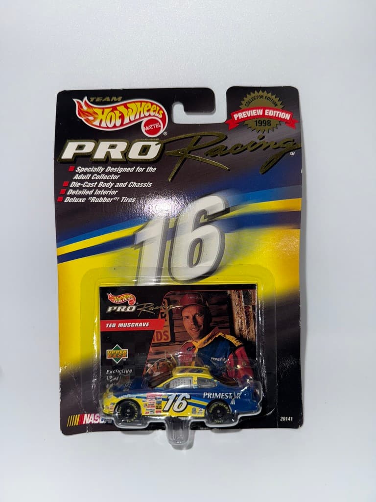 1998 Hot Wheels Ted Musgrave #16 Preview Edition MOC