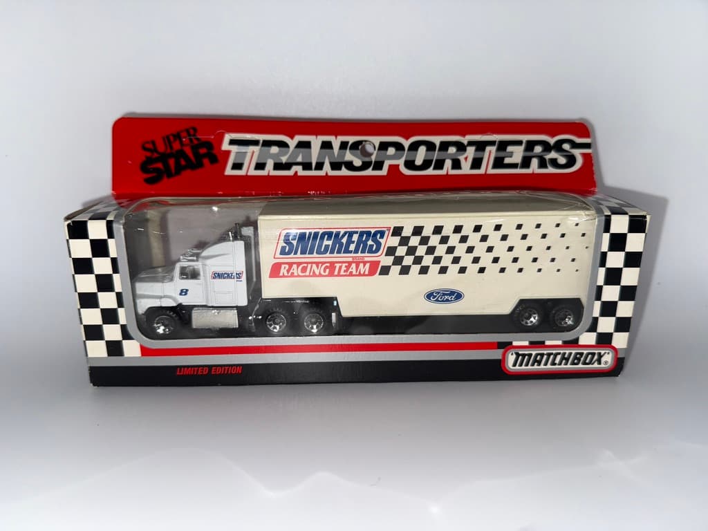 Matchbox Snickers Racing Team Transporter NIB