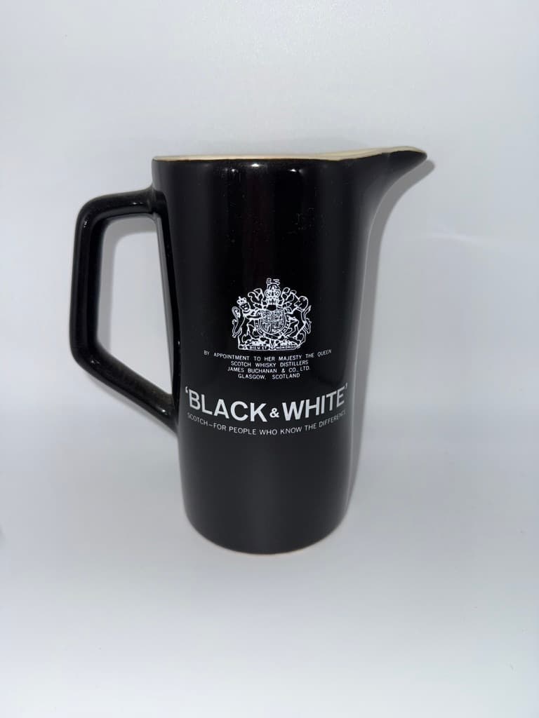 Vintage Black & White Scotch Pitcher - Great Condition