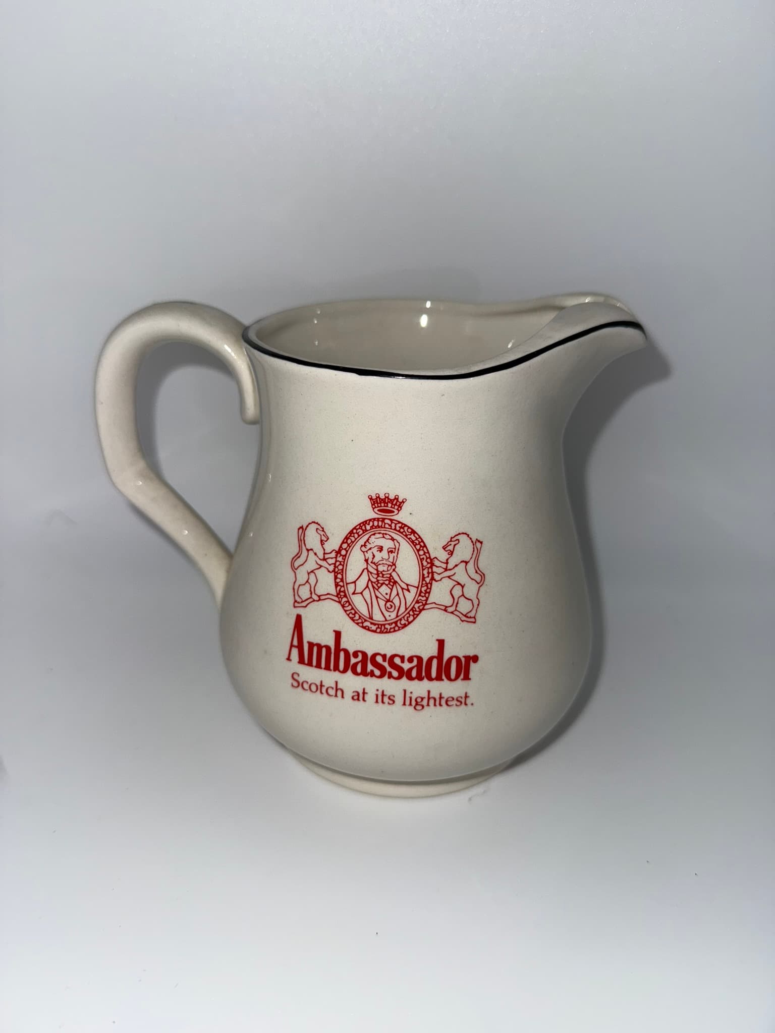 Vintage Ambassador Scotch Ceramic Pitcher - Great Condition