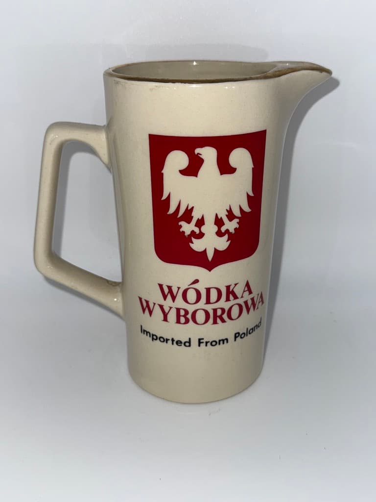 Wodka Wyborowa Polish Ceramic Pitcher - Great Condition