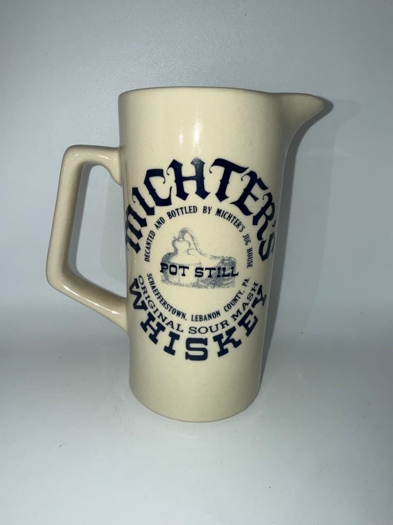 Michter's Whiskey Pitcher Pot Still Cream Ceramic