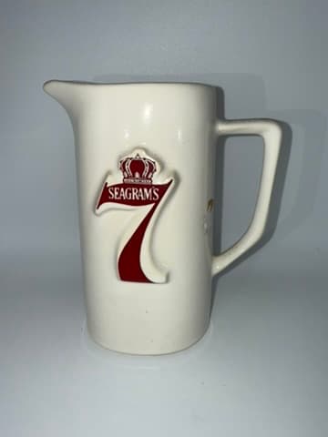 Vintage Seagram's 7 Ceramic Pitcher - Great Condition