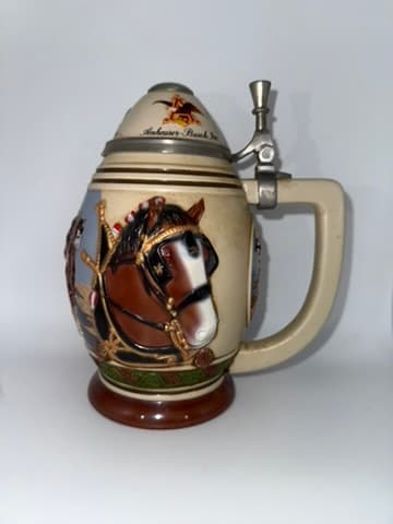 Budweiser Anheuser Busch 2001 Legacy Stein Horse Design