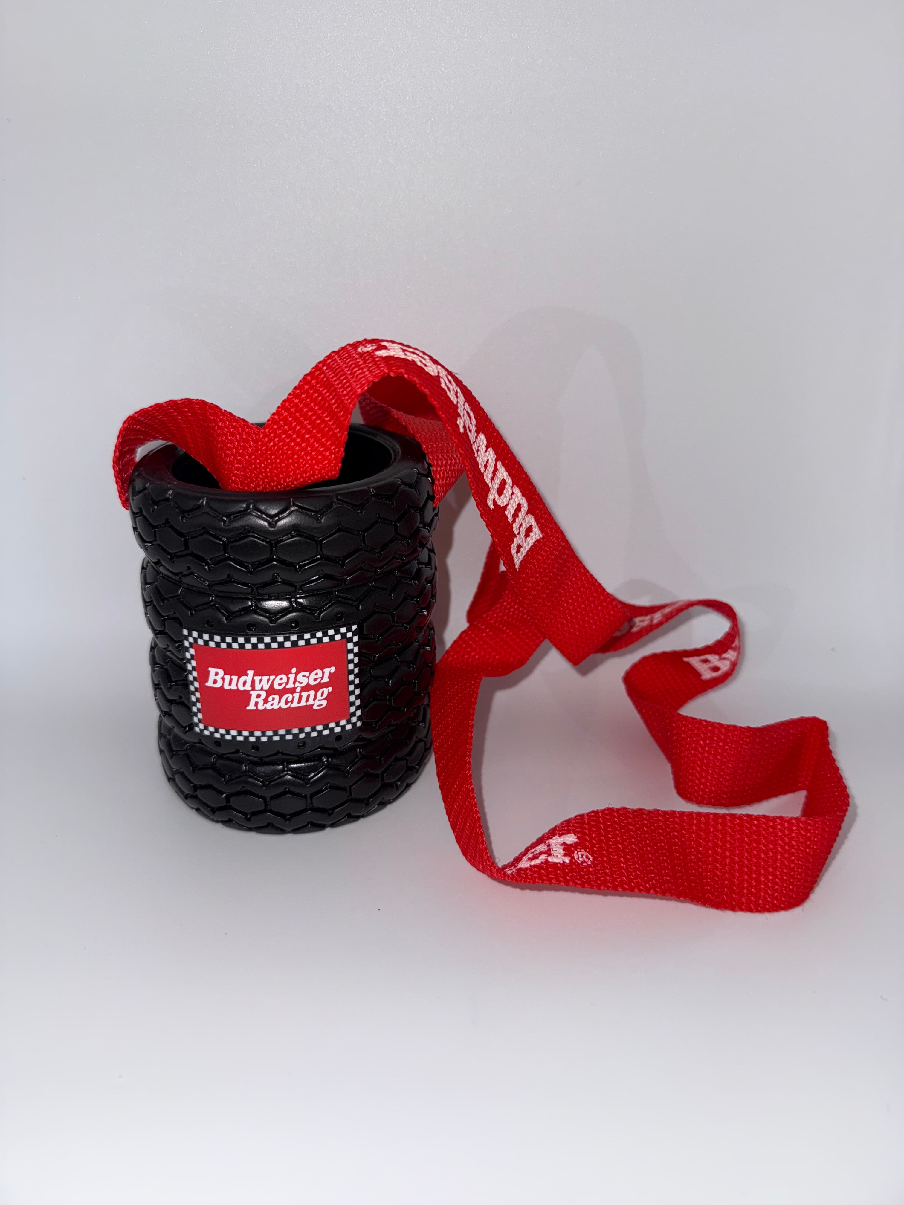 Budweiser Racing Tire with Red Lanyard - Great Condition