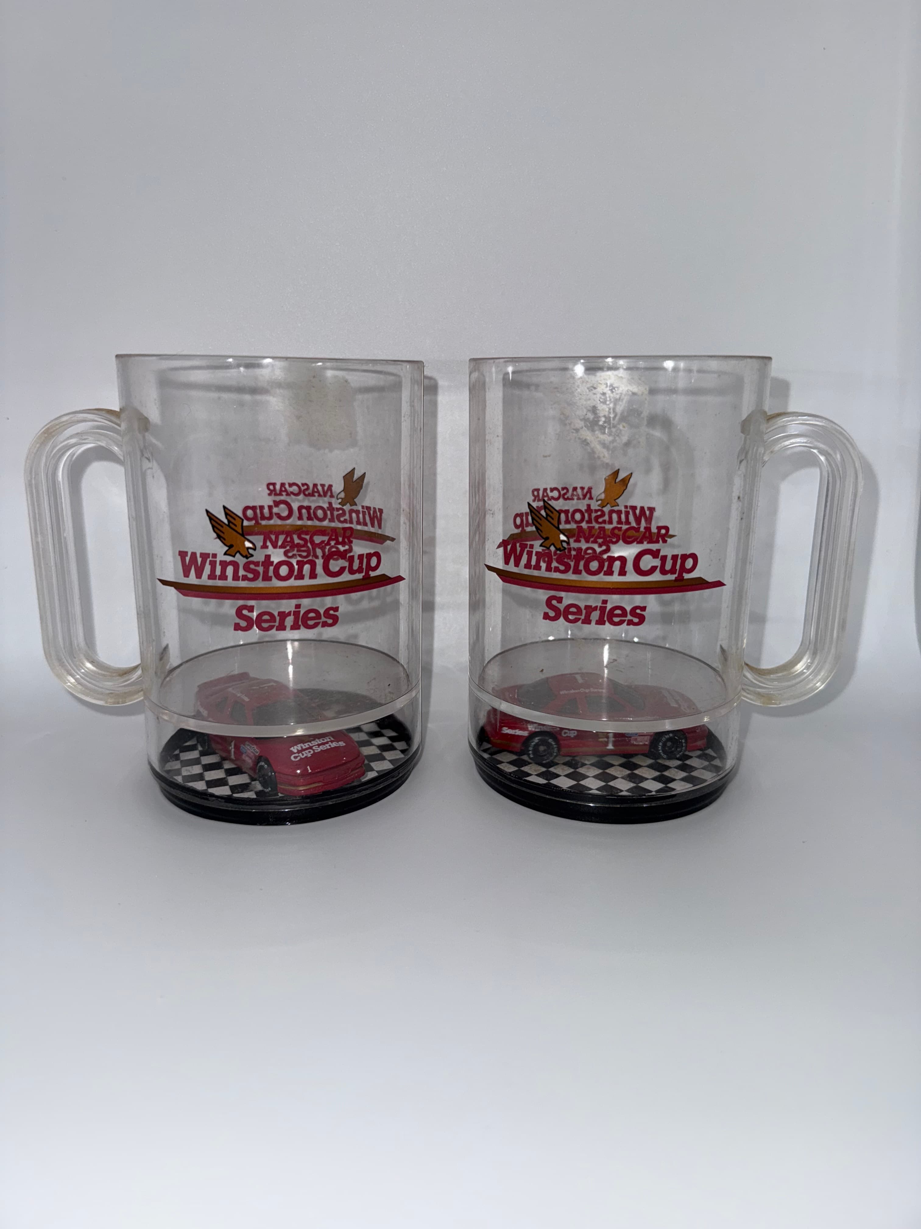 NASCAR Winston Cup Series Mugs with Cars - Set of 2