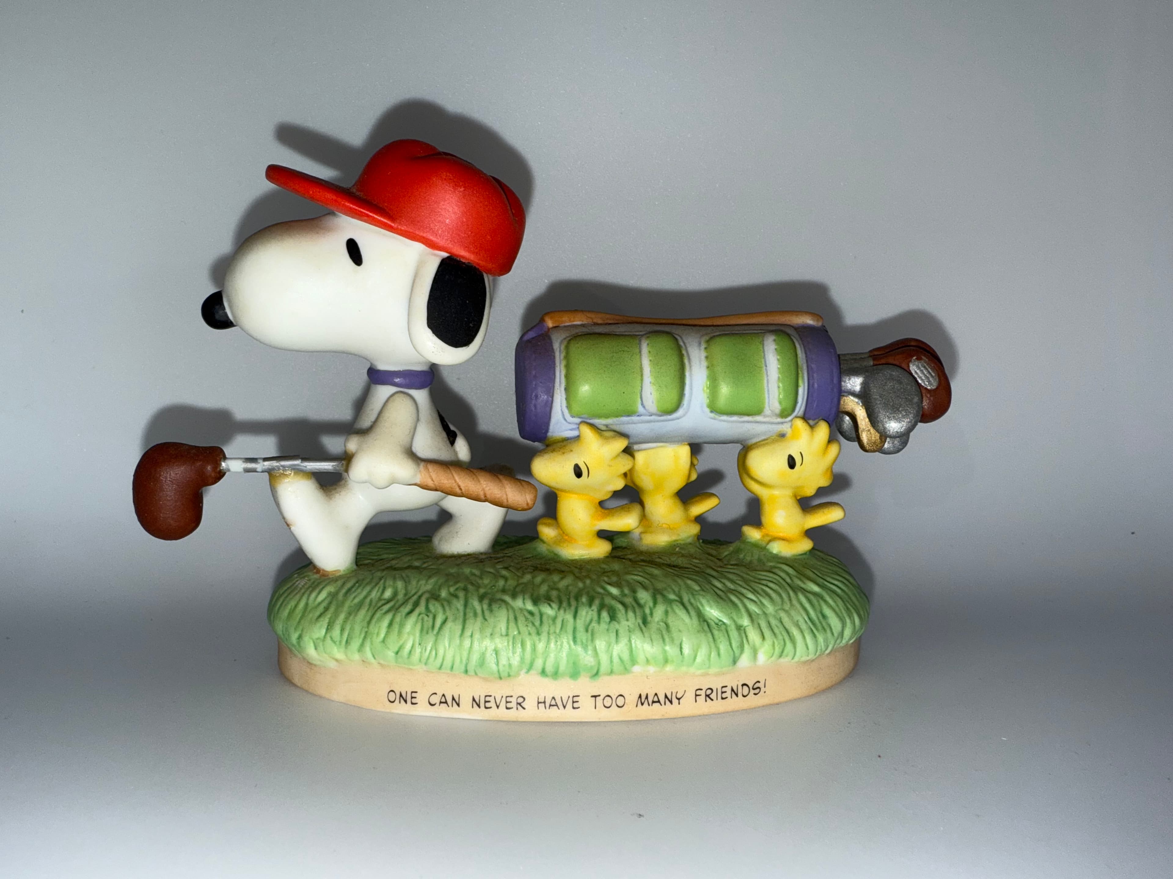 Vintage Snoopy Golf Figurine with Woodstock Friends — Hallmark