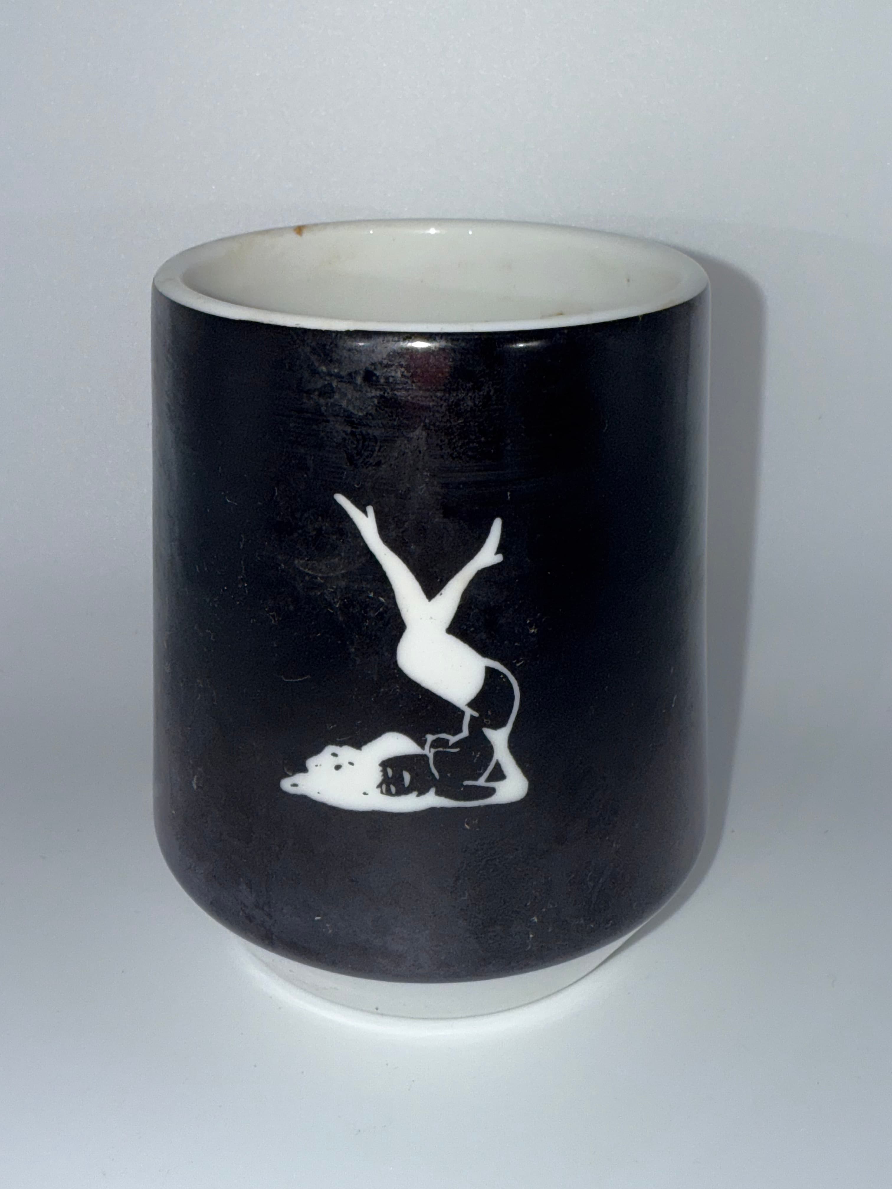 Vintage Playboy Black Ceramic Mug with Iconic Logo
