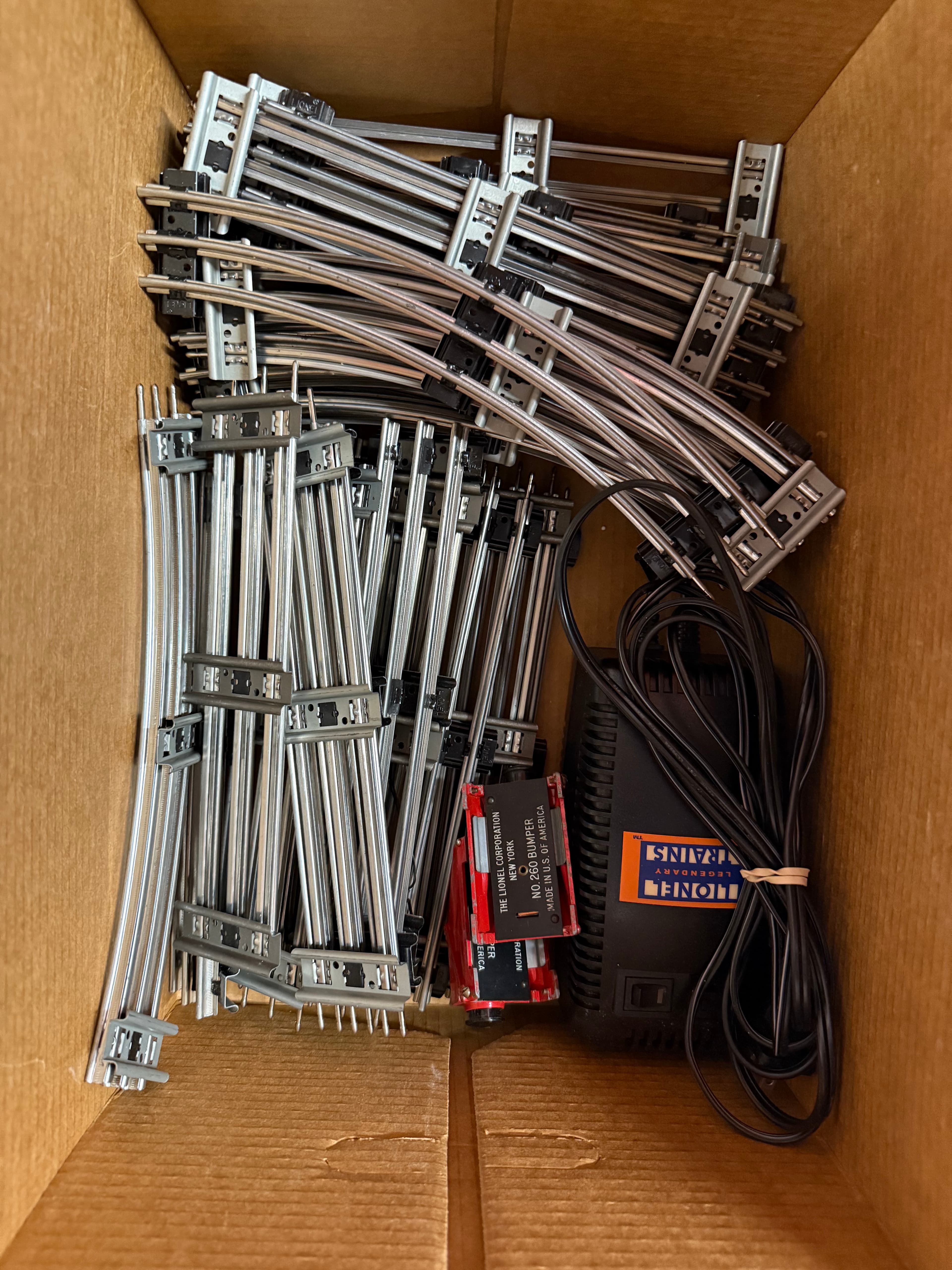 Assorted Train Tracks & Power Supply Set - As Is