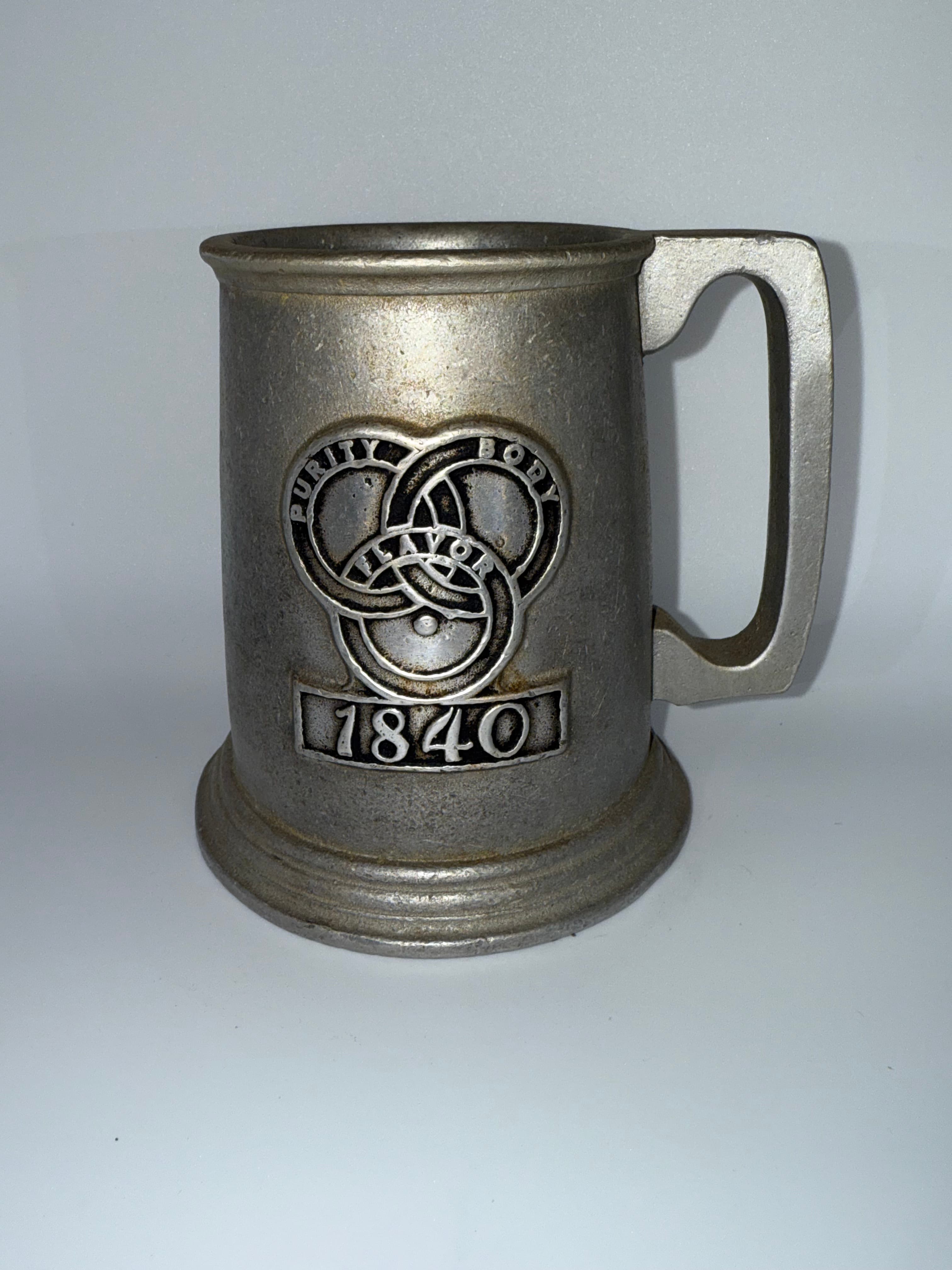 Vintage 1840 Pewter Mug - Purity Body Flavor Design
