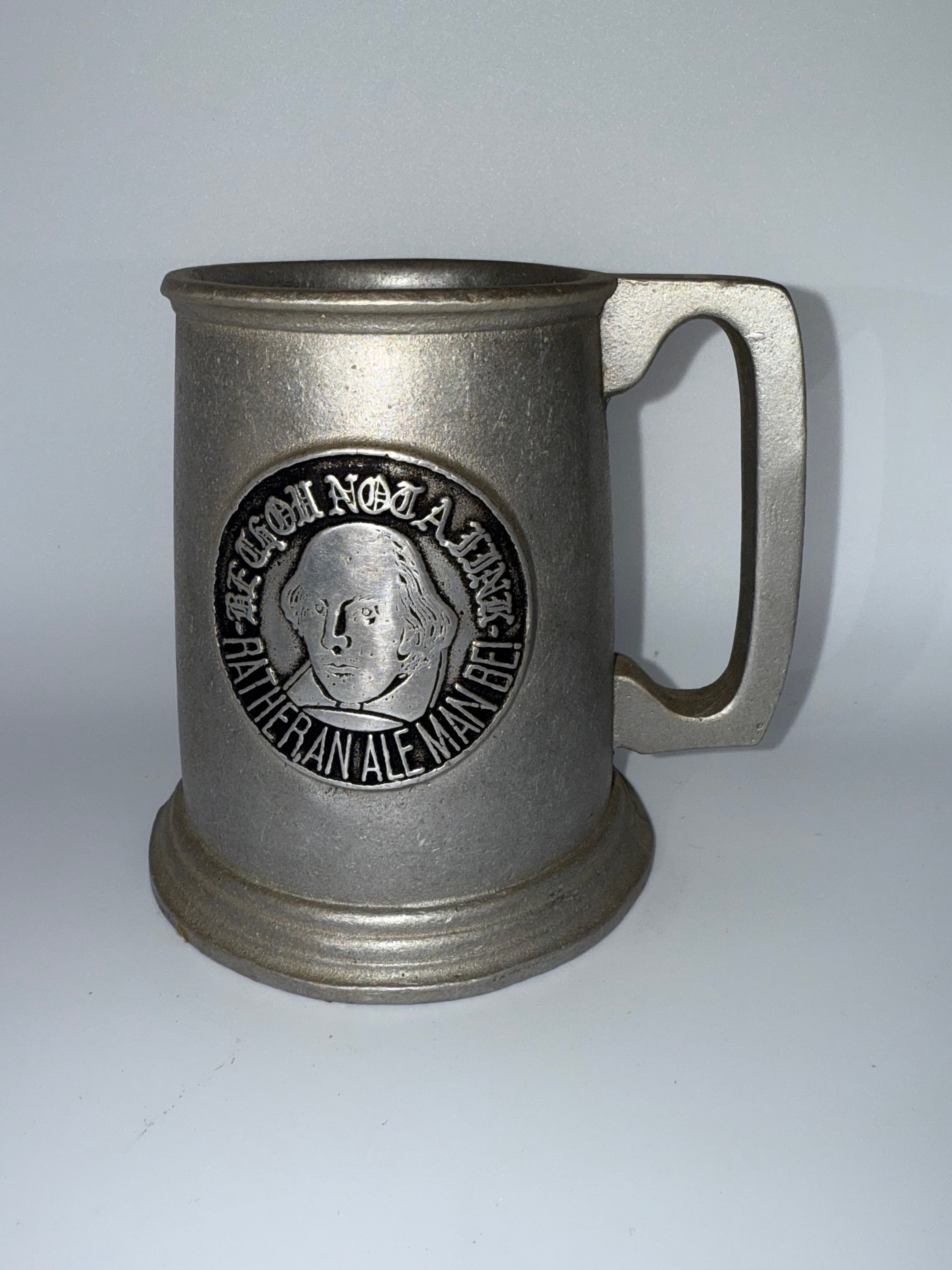 Vintage Pewter Mug - Rather An Ale Man Be! - Great Condition