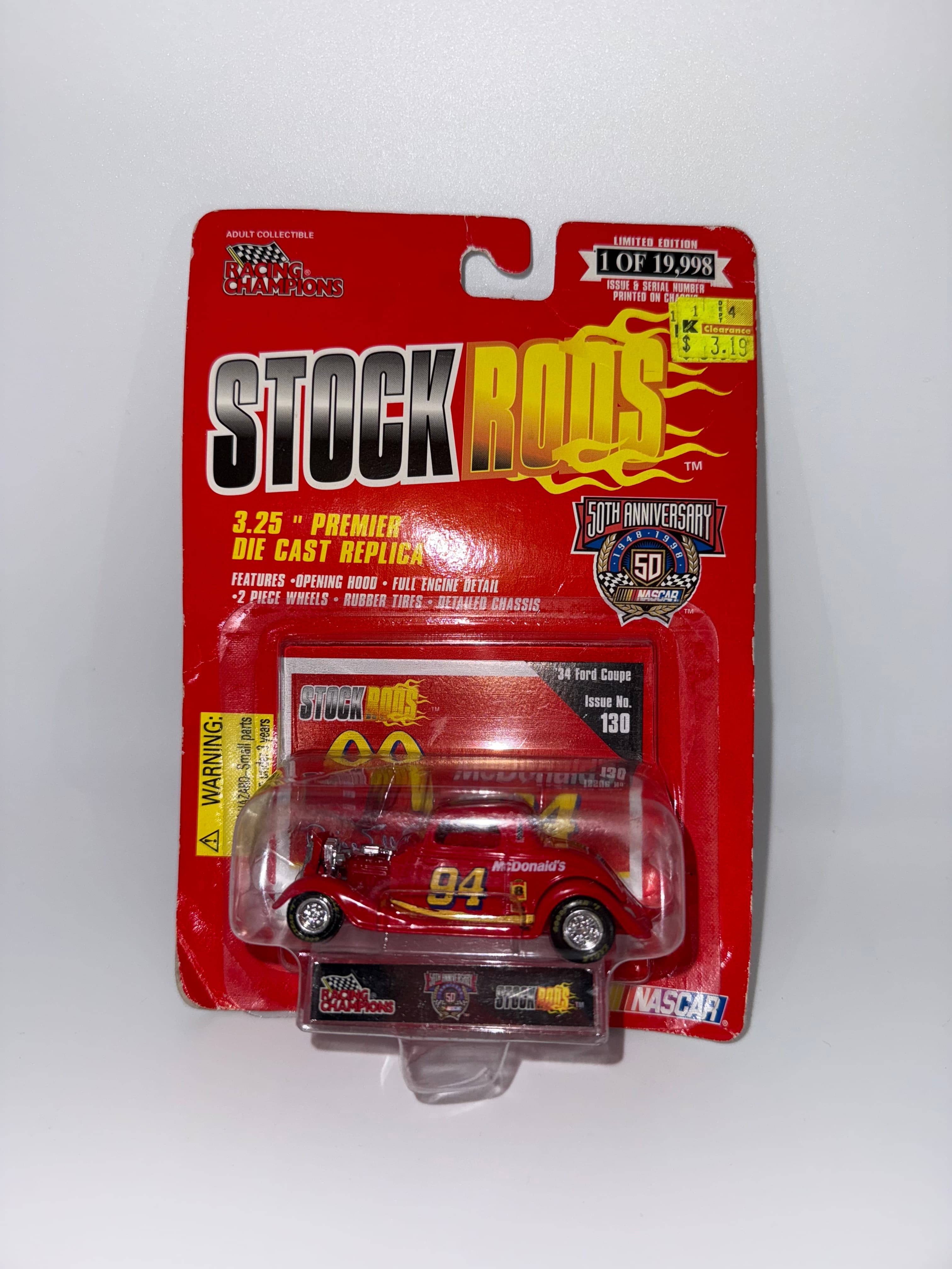 Stock Rods McDonald's 94 50th Anniversary Diecast
