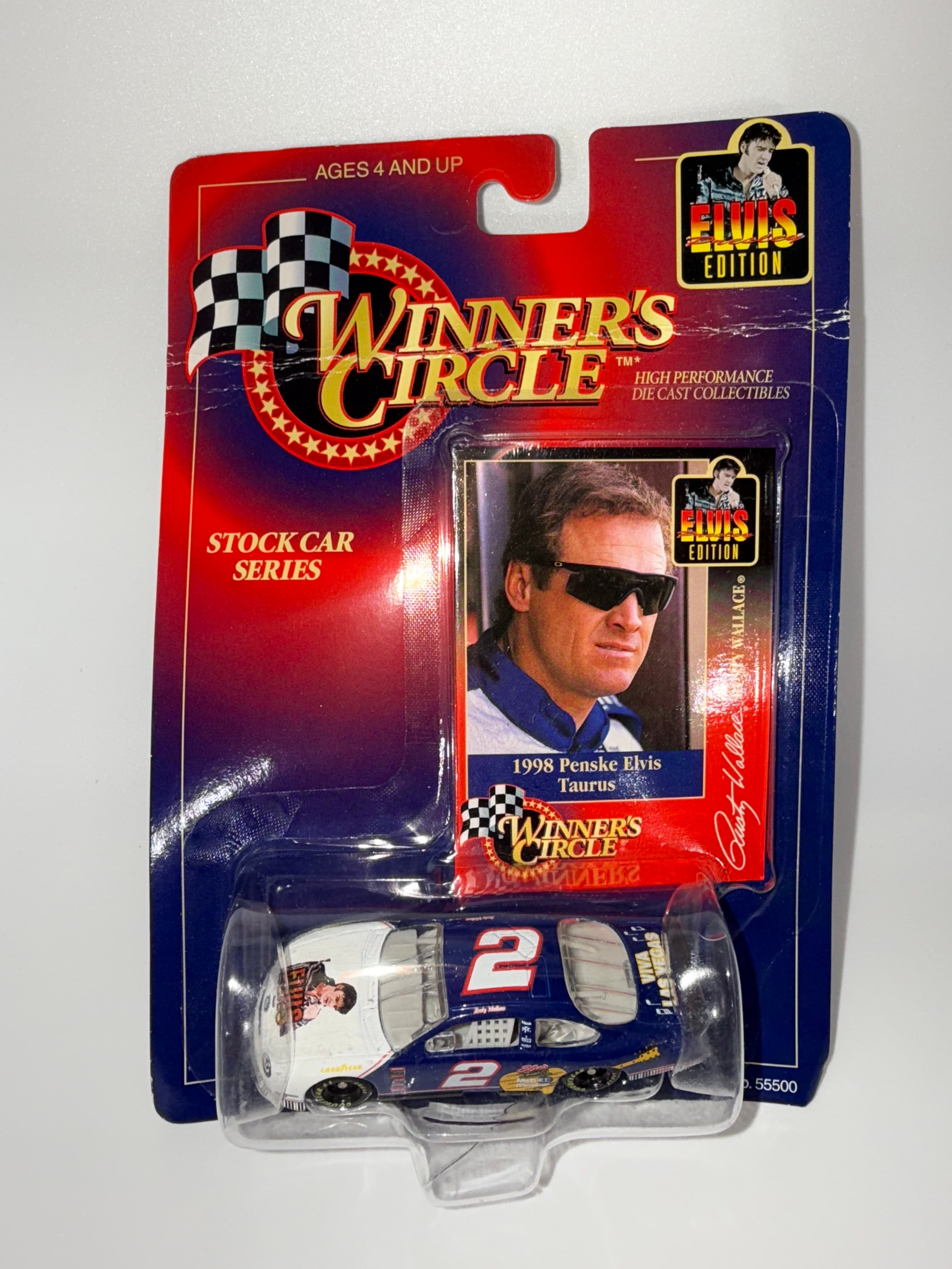 Winner's Circle #2 Rusty Wallace Elvis Edition 1998 NASCAR Ford Taurus 1:64 Ca